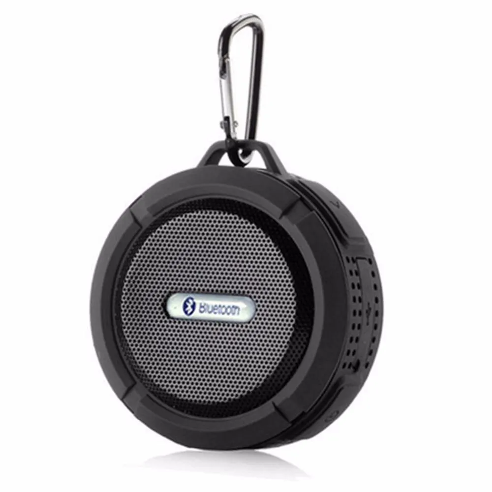 C6 Waterdichte Bluetooth-luidspreker Grote zuignap Stofdichte stereo Outdoor Sports Mini TF Subwoofer Dropshipping + Detailhandel