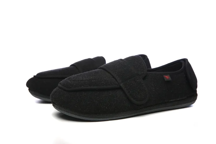 Mens Diabetes Slippers: Adjustable Closures, Extra Wide & Soft