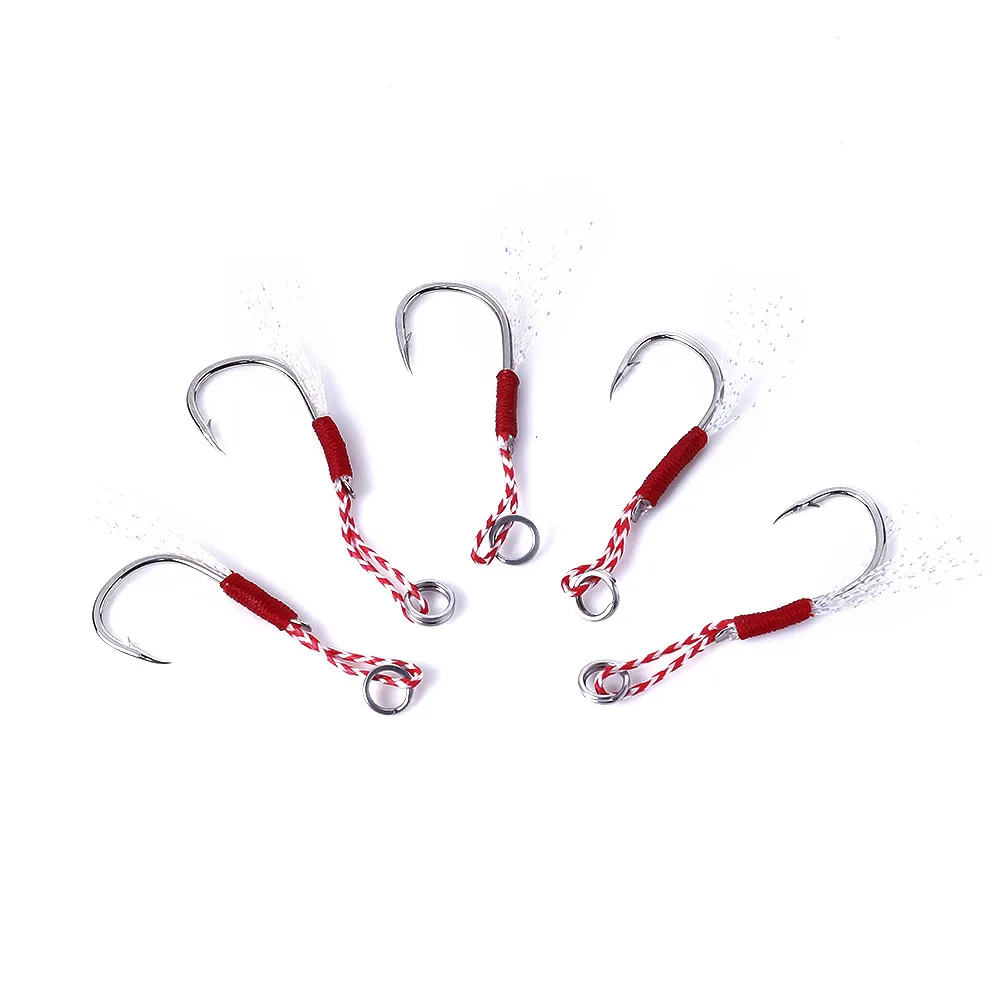 HENGJIA 10#-20# 5pcs/bag Simulation Hook High Carbon Steel Fishing hook Bagged Artificial Tackle with bright good wire quanlity