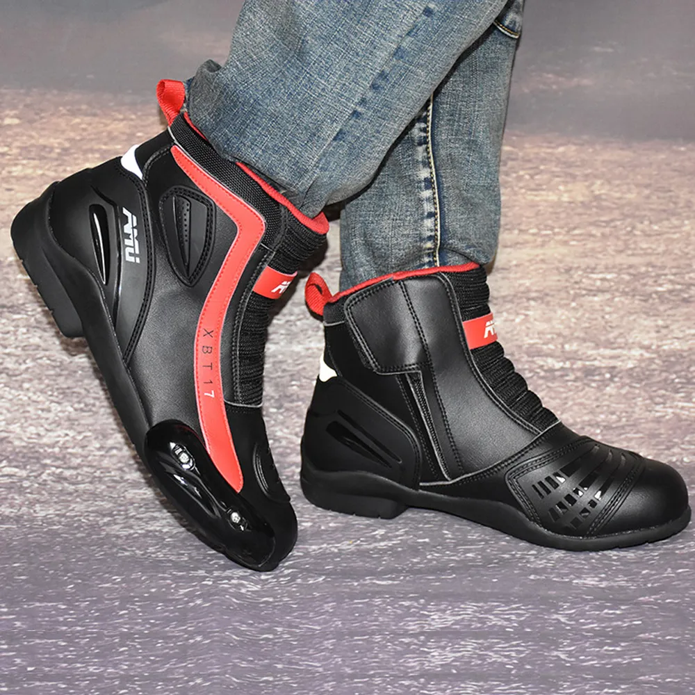 Motorcycle Boots Men Waterproof Moto Boots Motocross Riding Botas Moto Shoes Motorcycle Biker Motorbike Boots Protection