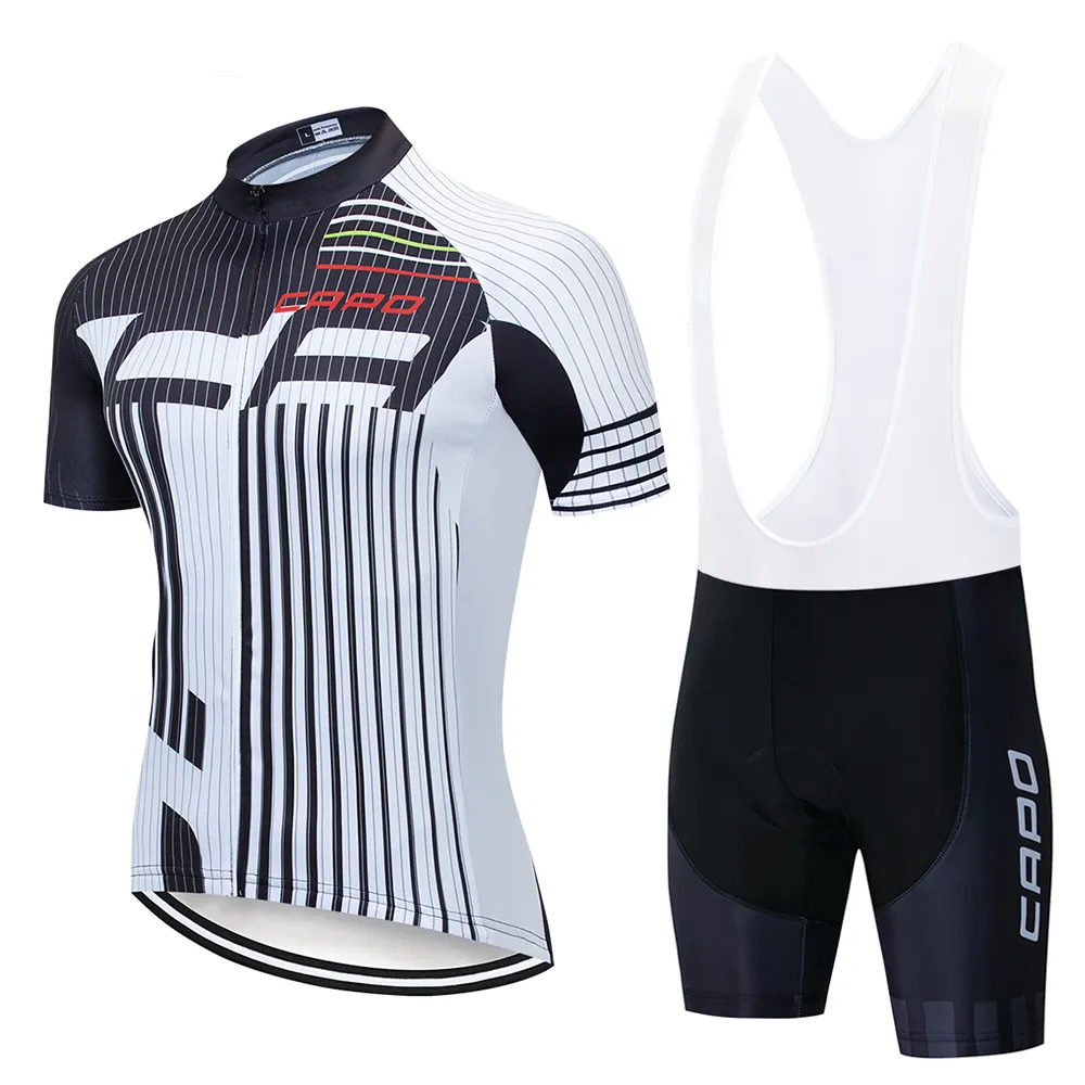 Vendite dirette in fabbrica Pro Team CAPO Abbigliamento Tuta da bici Quick Dry Uomo Biciclette Abbigliamento Ciclismo Pantaloncini con bretelle da bicicletta Conjunto Masculino Ciclismo