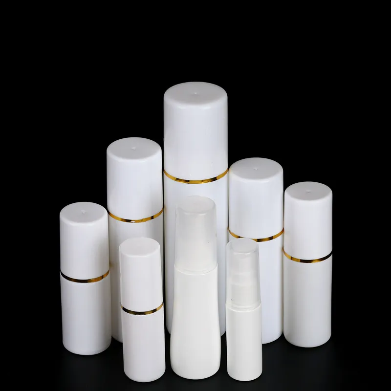 30/50/60/100/120ml Empty Perfume Cosmetic Atomizers Sprayer Plastic Spray Bottles White Refillable Sample Bottles F2002