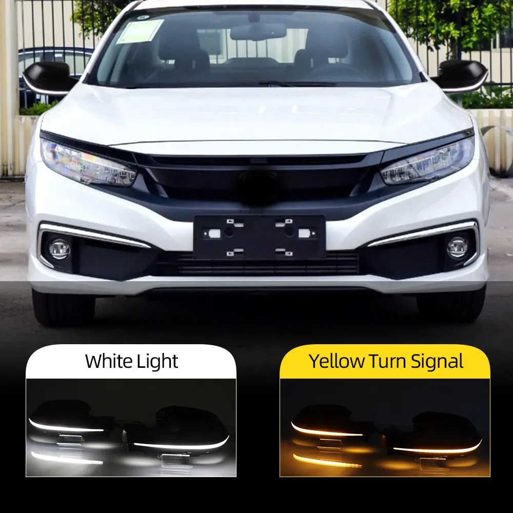 2 sztuk LED Lustro Pokrywa Światło dla Honda Civic 2016 2017 2018 2019 Płynna strona Wymiana tylna Blinker Turn Signal DRL