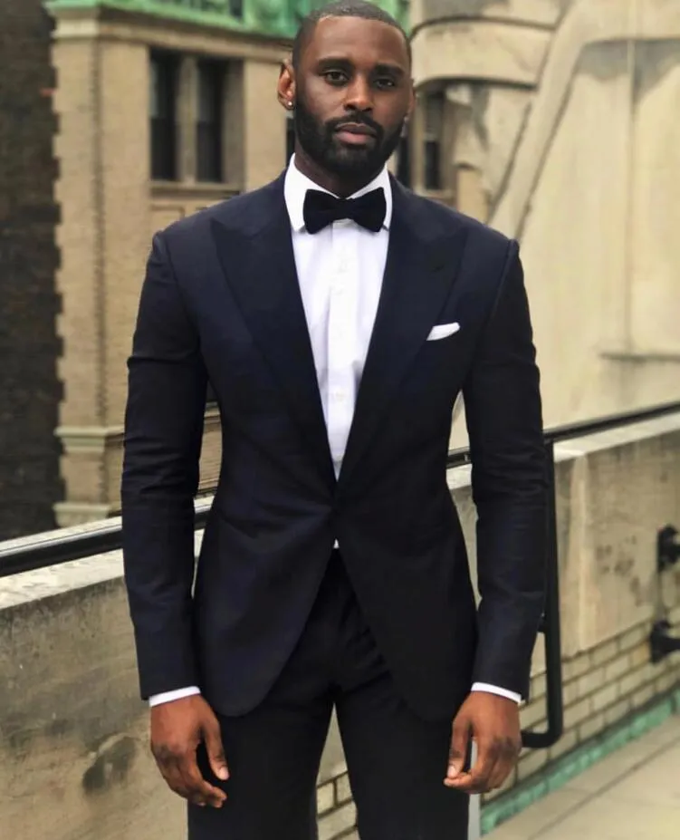 Black Wedding Tuxedos For Groom 2019 New Set Groomsmen Best Man Suit ...