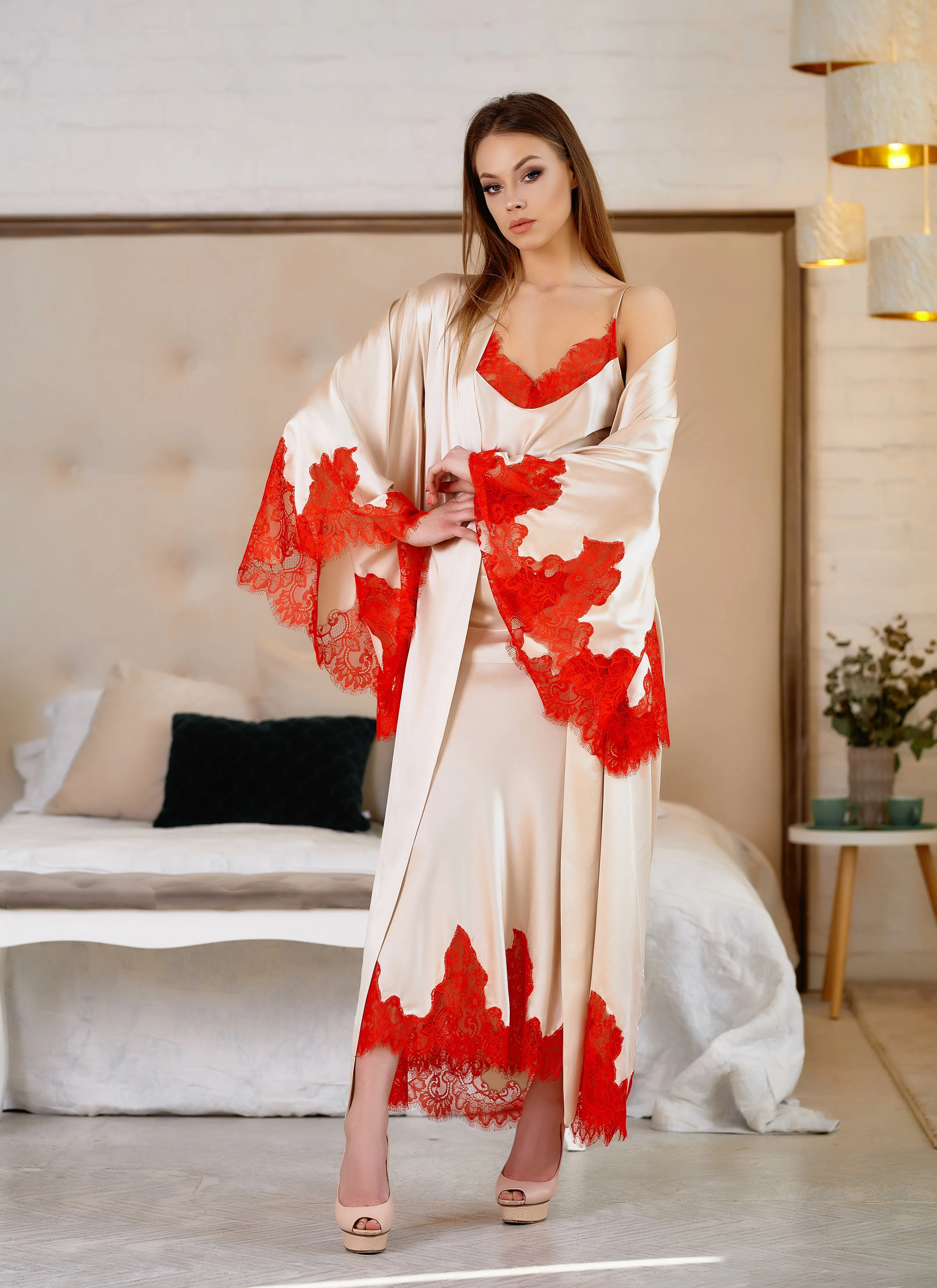 Luxury Lace Bridal Bathrobe Set Full Length Lingerie Nightgown And Pajamas  For Romantic Sleepwear, Dressing Gowns, Housecoat, Nightwear And Lounge Wear  From Dressvip, $73.41
