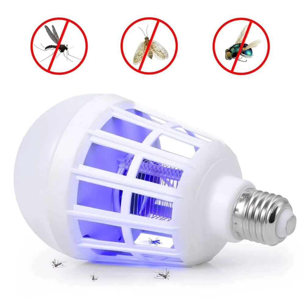 Ochrona środowiska Energooszczędna LED Moskitiera Zabójca Żarówka do oświetlenia domowego Bug Zapper Trap Lampa Owad Anti Repletle