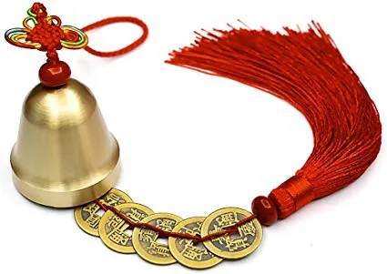 Zenginlik ve Güvenli için Çin Feng Shui Bell, Başarı İçin kolye paralar, Ward Kapalı Evil, Barış koruyun - Ayrıca Rüzgar Chimes Olarak Kullanılan Can, Araba Inte