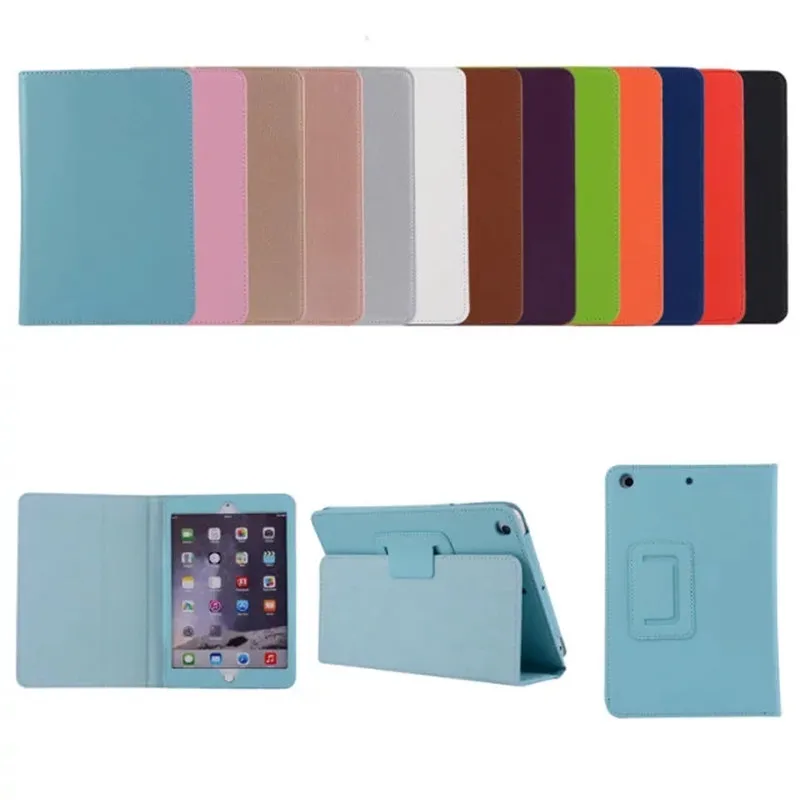 Capa de cobertura do tabuleta do suporte de couro do PU para a Apple iPad Air 2 3 4 Mini 9.7 2018 Samsung Tab Capa protetora T580 T380