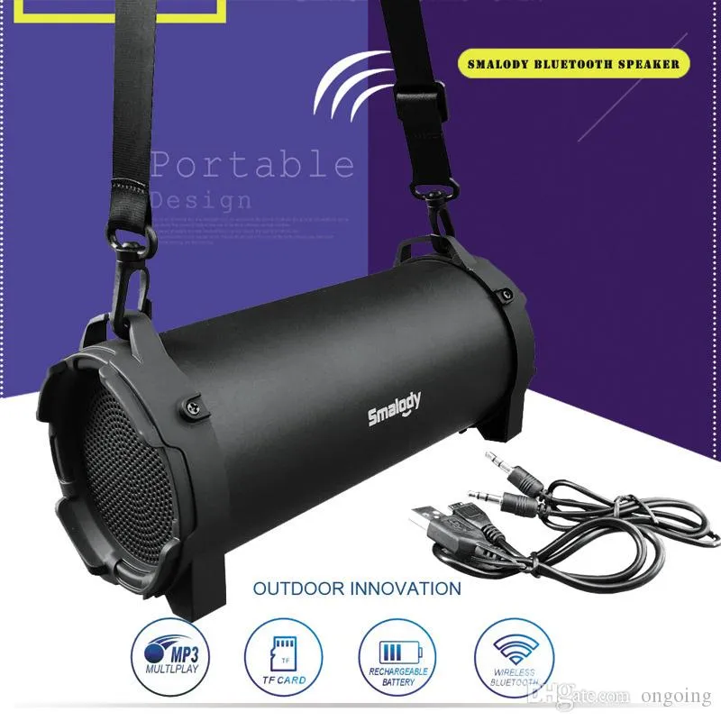 Högkvalitativ Smalody Bluetooth Speaker Outdoor Wireless Stereo Hög bas med bärband för campingfest Big Högtalare Bra ljud