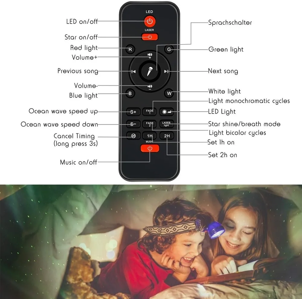 USB LED Sternennachtlicht Wasserwelle LED Projektor Licht Bluetooth  Projektor Soundaktivierte Projektorlampe Home Decor Von 25,62 €