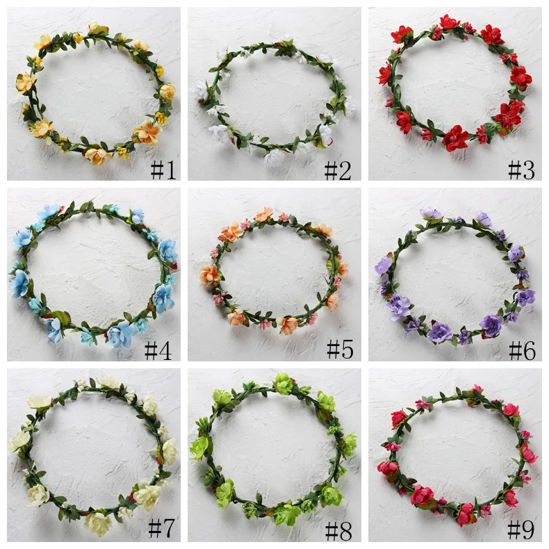 Meisje Bloem Krans Garland 11 Stijlen Bohemian Plum Blossom Hoofdband Garland Festival Bruiloft Bruid Decoratieve Bloemen Kransen GGA2312