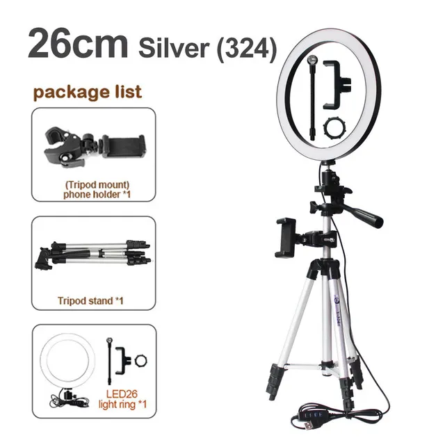 26cm LED Ring Light – 10-inch Light Ring – Streaming Light, Shop Today.  Get it Tomorrow!