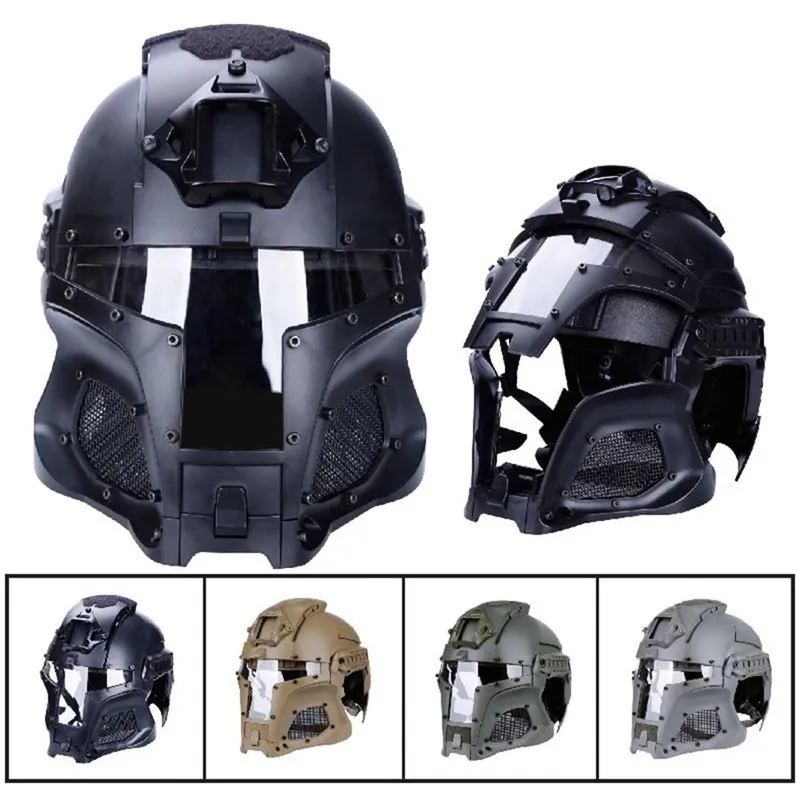 未使用展示品 狩猟用ヘルメット屋外ヘルメットペイントボールcfゲームフェイスマスク戦術保護フルフェイス 直送のため送料別 スポーツ アウトドア サイクリング Viskasprekybai Lt
