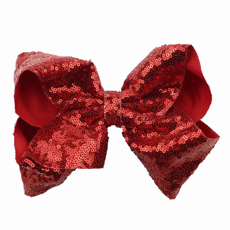 In Vogue Sequined Bow Hair Clips Baby Girl Women Large 8 Inch Hair