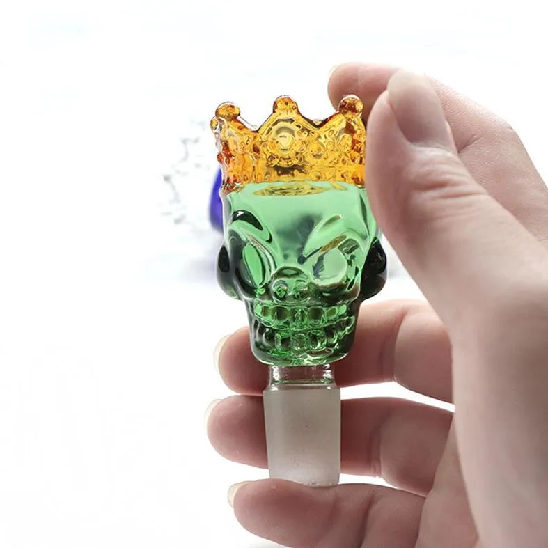 tobacco king bowl piece Dropshipping Crown Skull Male Joint Bowls Green And... From Ucer_bio, $3.72