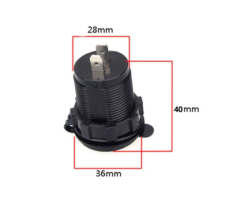 5V 4.2A Universal Car Charger Waterproof Dual USB Port 12-24V Socket for Bus Boat Motorcycle