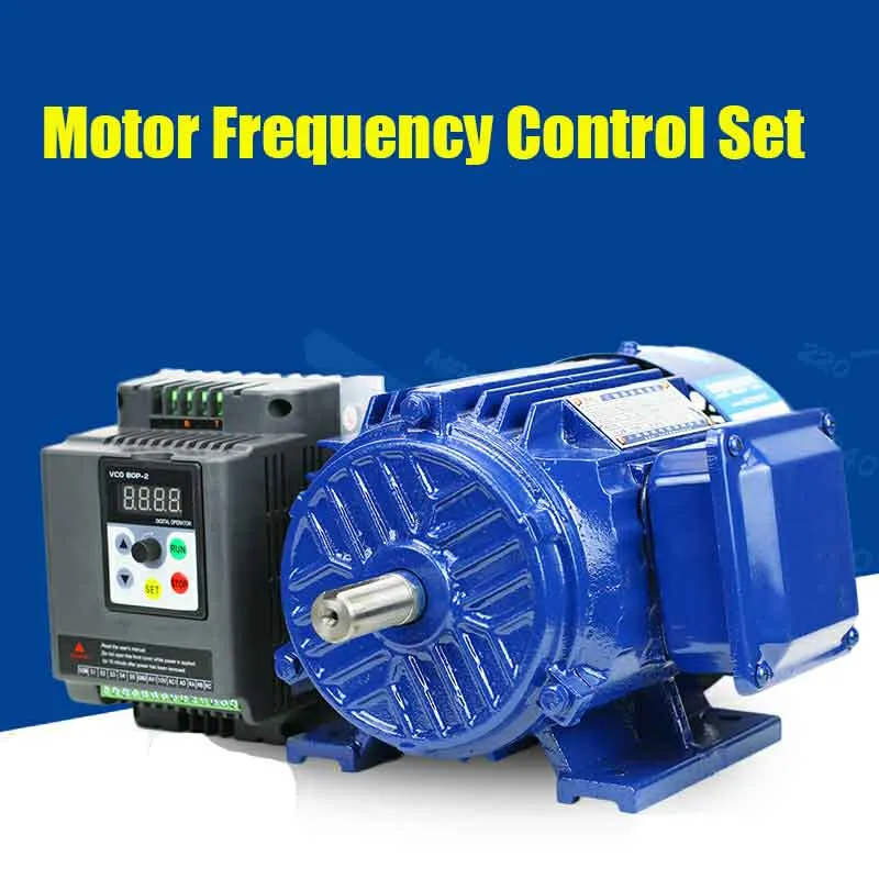 Convertisseur de fréquence monophasé 220vac, 1,1 kw, VFD, moteur de régulation de vitesse, moteur à basse vitesse, broche de moteur à vitesse infiniment variable