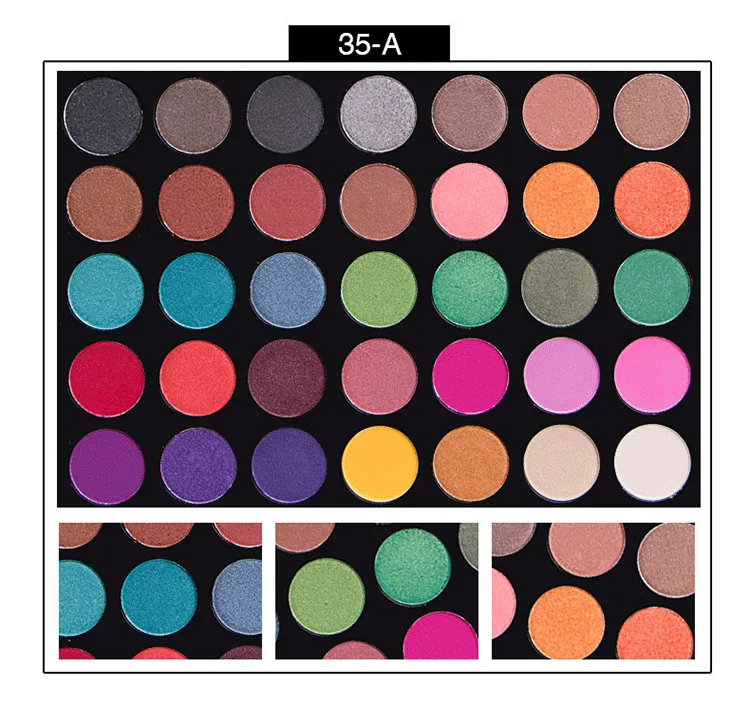 YENİ palet far makyaj Ultra pigmentli Glitter Gölgeler Işıltılı Güzellik cleof kozmetik göz farı paleti 35 renk DHL için belirlenen