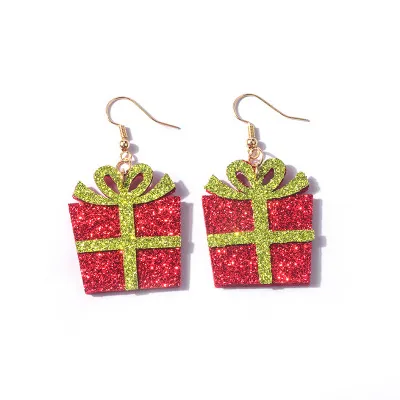 Père Noël Elk Bonhomme de neige Boucles d'oreilles Arbre de Noël Bottes Drop Dangle Boucle d'oreille 7styles pour femmes filles amie bijoux cadeaux de Noël en gros