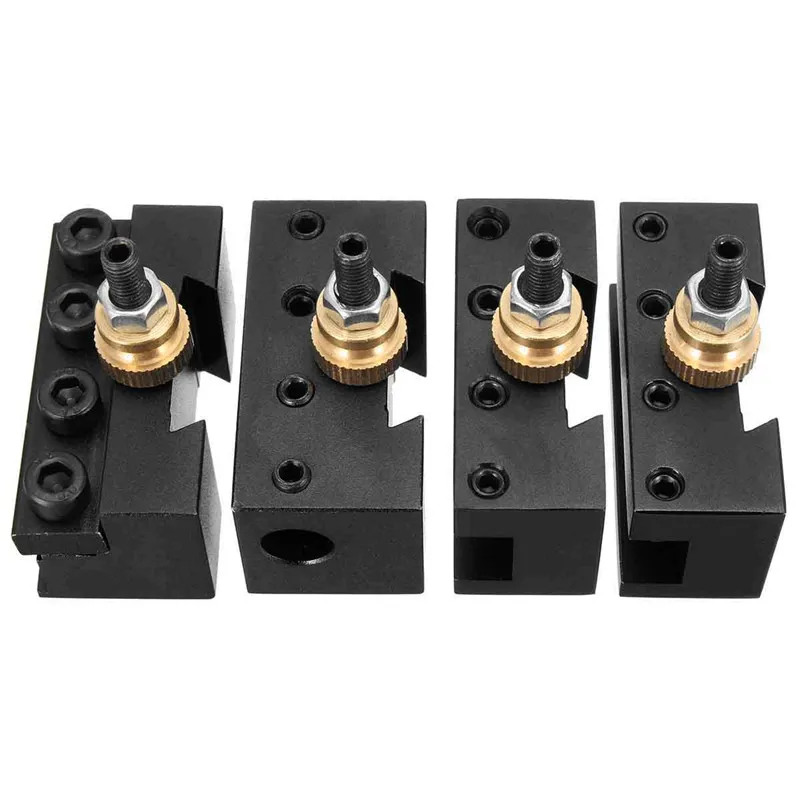 Freeshipping 4pcs Mini Quick Change Ferramenta Publicar Titular Mini Torno Cut Off Lâmina Toolholders Set chato / Enfrentando / Ligando Titular para tornos Tools