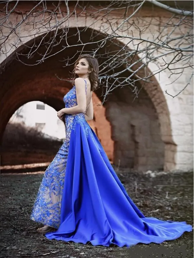 elegant royal blue prom dresses