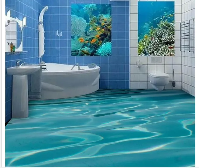 Papel tapiz impermeable para la pared de baño Murales 3D Fondos de pantalla gratis para sala de estar