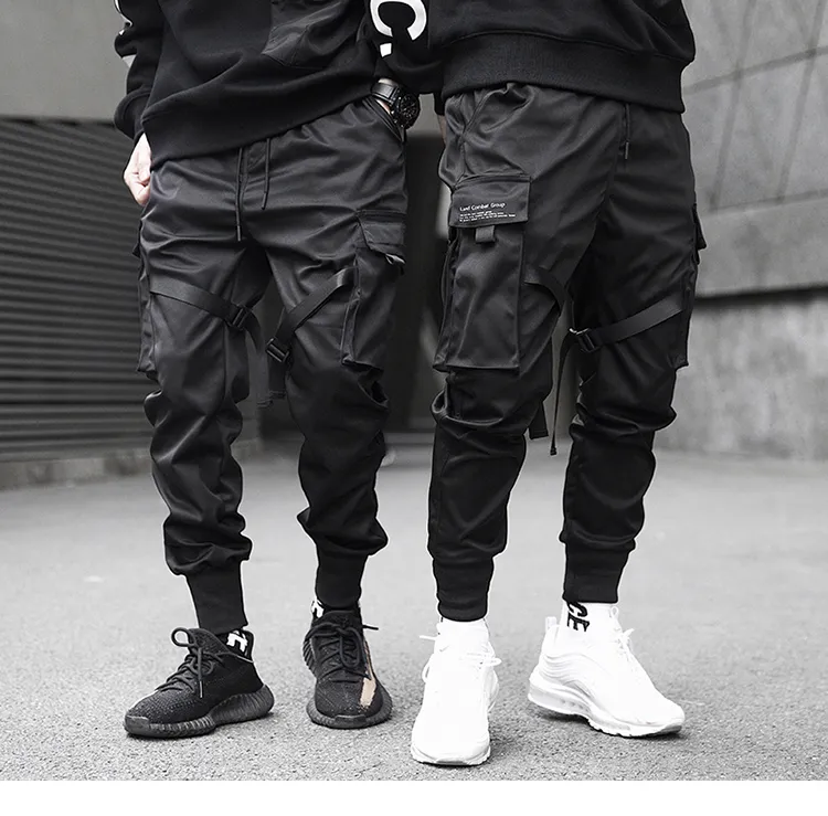 Hip Hop Boy Multi Pocket Elastic Waist Harem Pant Streetwear Punk Casual Mens  Black Cargo Trousers For Men, Jogger For Dancing Black Pants By Januarysnow  From Januarysnow, $14.14