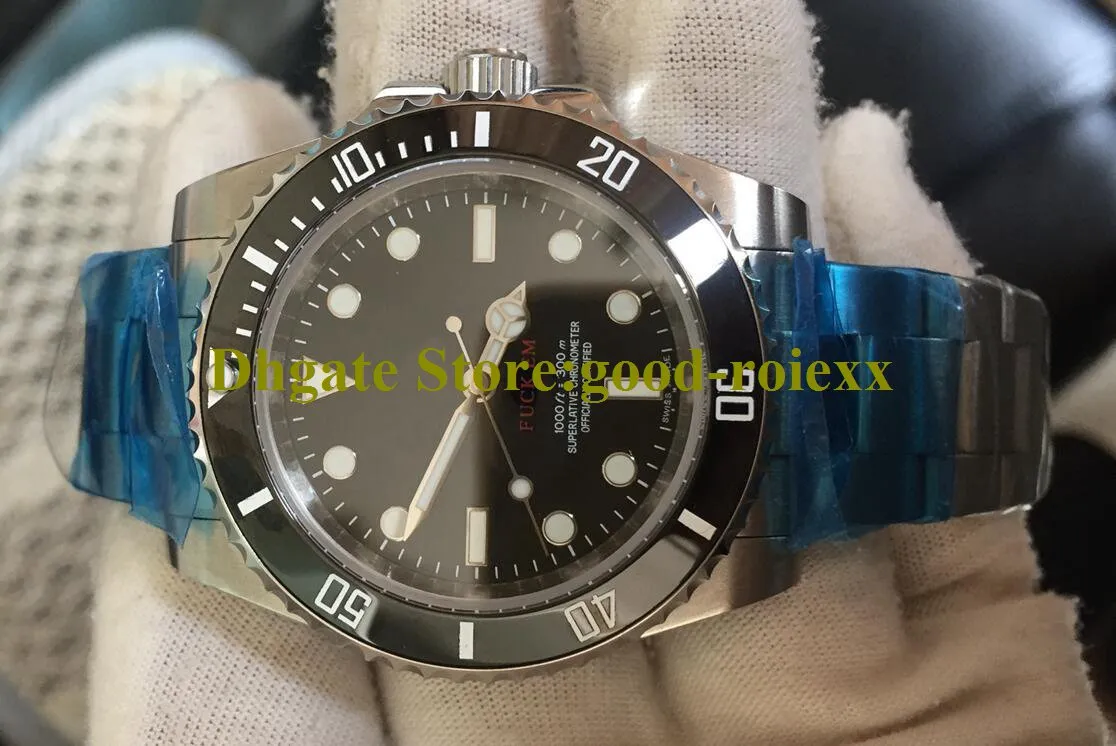 3 Style Męskie Automatyczne zegarki Bluken Em Mens No Date Sapphire Watch Crystal Ceramic Bezel 114060 nurka