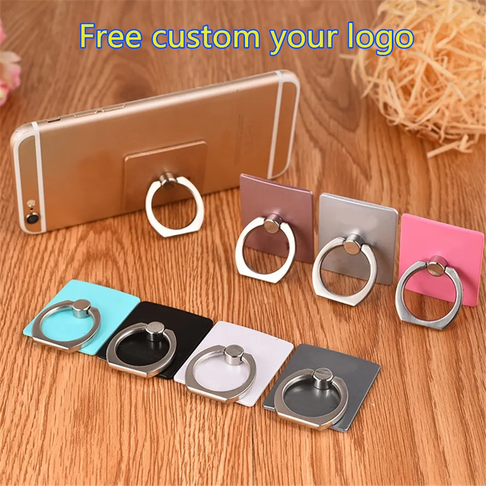 Cellphone Grip Phone Ring Holder Finger Ring Back Holder 360 Rotating Mount Mobile Phone Finger Grip Lazy Buckle Stand Custom logo