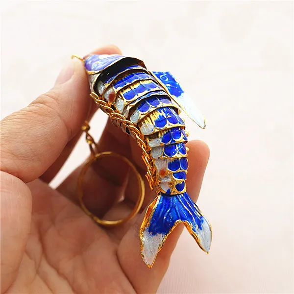 6cm Vivid Swing Enamel Cute Fish Hooks Keychain Wedding Favors Gift For  Guests Goldfish Koi Fish Hooks Charms For Keychains Keyring With Box From  Zuotang, $41.41