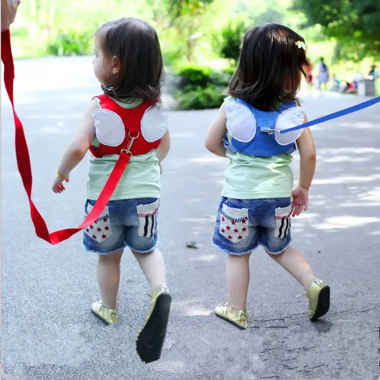 Child anti lost strap Baby Walking Harness Toddler Kids Anti-lost Safety Shoulder Strap Belt Fashion Angel Design Baby Safety strap LT852
