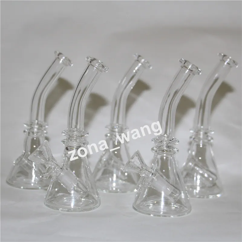 pipas de agua vaso de precipitados bong pegatinas calcomanías tubería de agua de vidrio con colores de tazón de 10 mm Recycler bongs dab rig