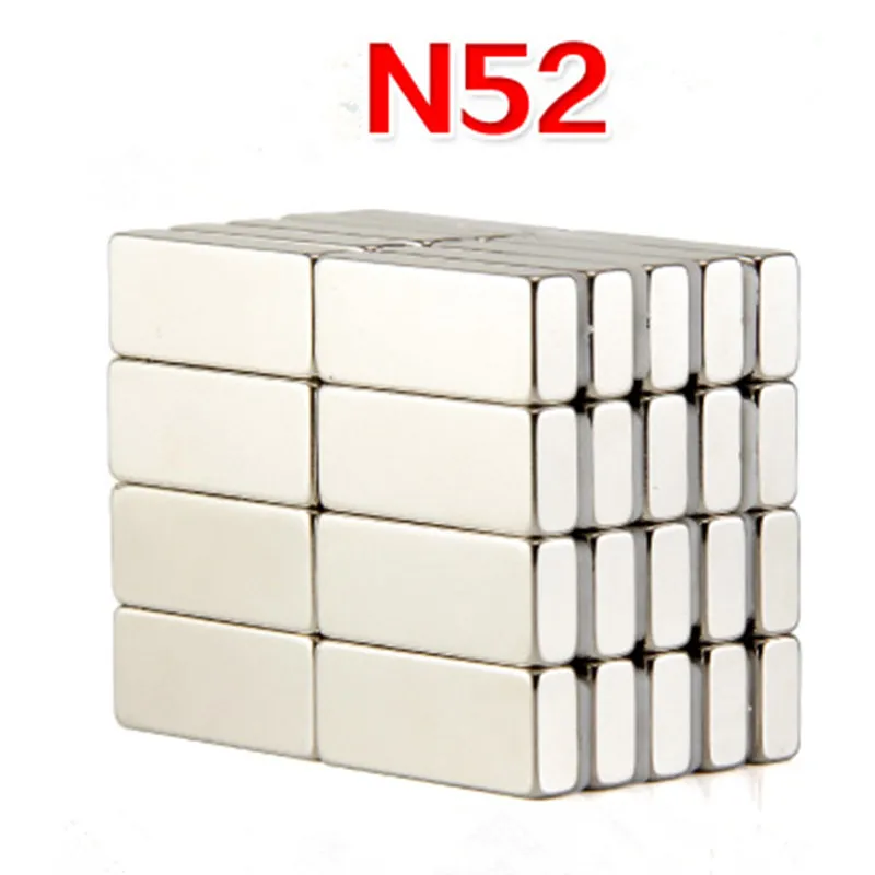 10pcs 25x10x5mm Süper Güçlü Güçlü Nadir Toprak Bloğu Ndfeb Mıknatıs Neodymium N52 Mıknatıslar