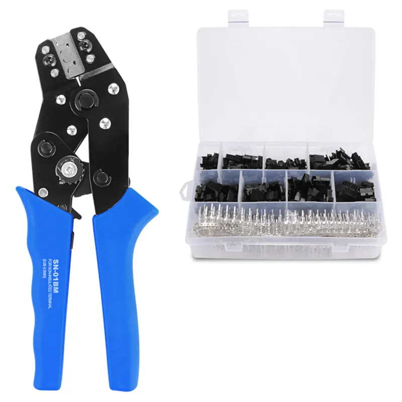 Freeshipping Sn-01Bm Xh2.54 Sm Plug Spring Clamp Crimping Tool Crimping Pliers Awg28-20 With 520Pcs Dupont 2.54Mm Pin Terminal Connectors