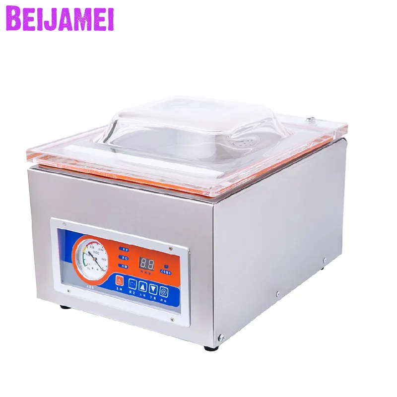 Beijamei Factory Automatyczne próżniowe opakowania żywnościowe maszyna do uszczelniania pulpitu Komercyjne maszyny do pakowania próżniowego