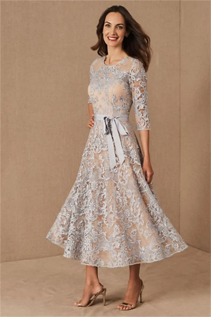 Tea length mother of sales the bride dresses for summer