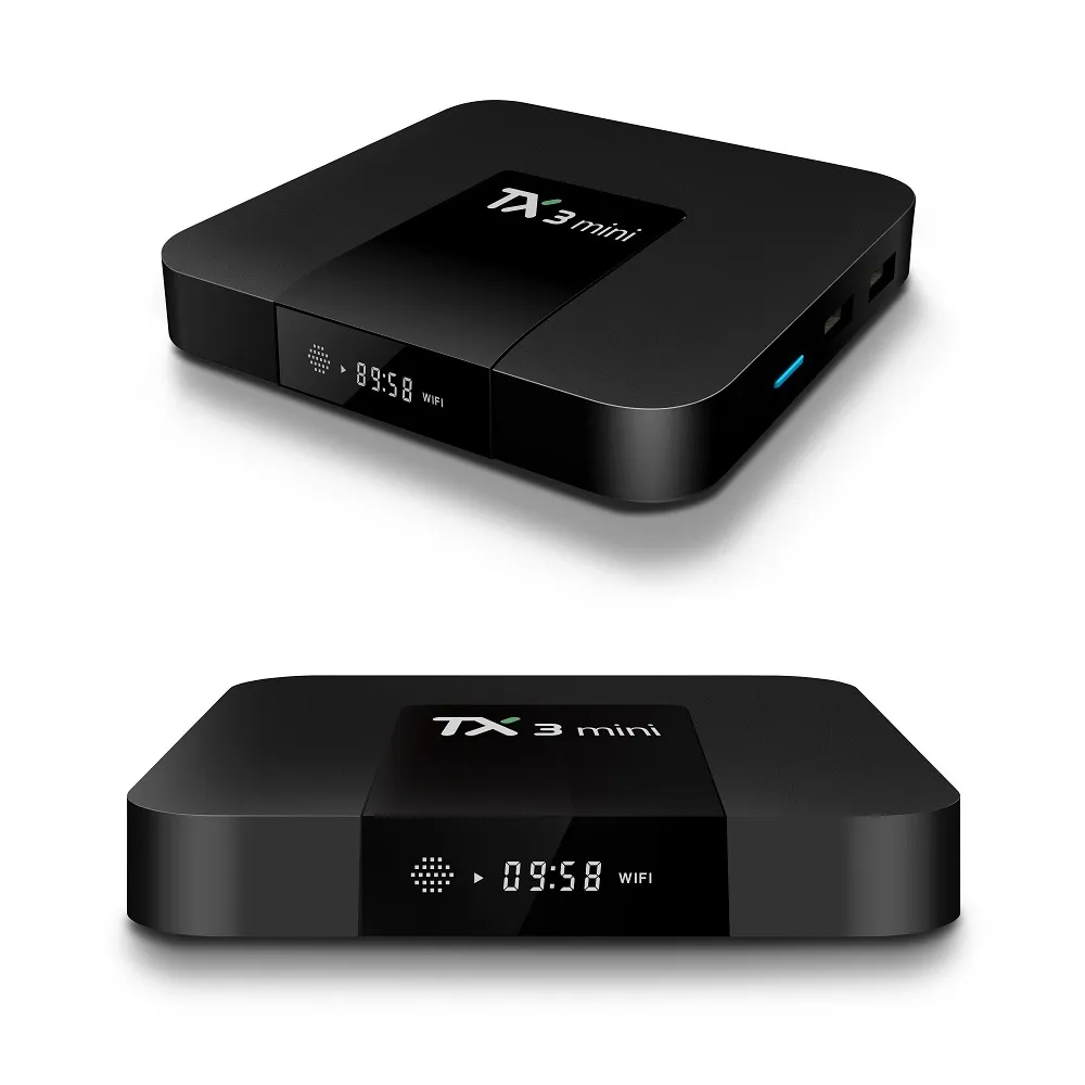 TX3 مصغرة الروبوت 8.1 مربع التلفزيون 2GB 16GB AMLOGIC S912 Octa Core المزدوج WIFI BT Media Player Smart Box