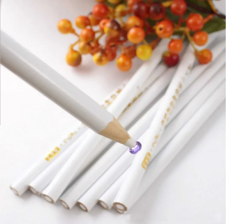 Colore Bianco penna di legno Cera Picker matita dell'artigianato d'arte Perline Strass chiodo, attrezzi del chiodo