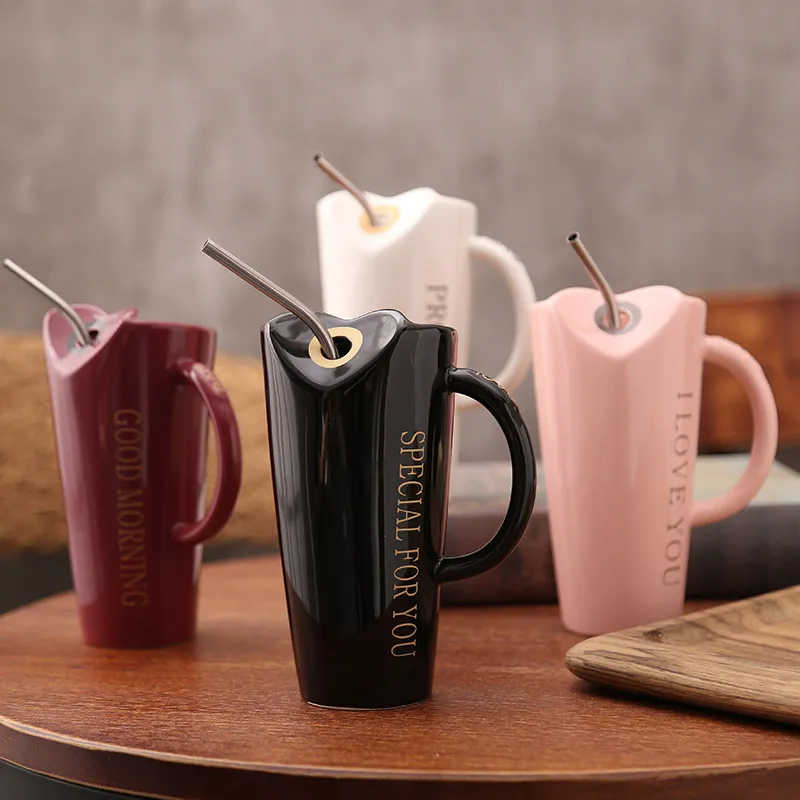 16oz Creative Ceramic Cup With Straws Korean... From Home_goods, $9.93 |  DHgate.Com