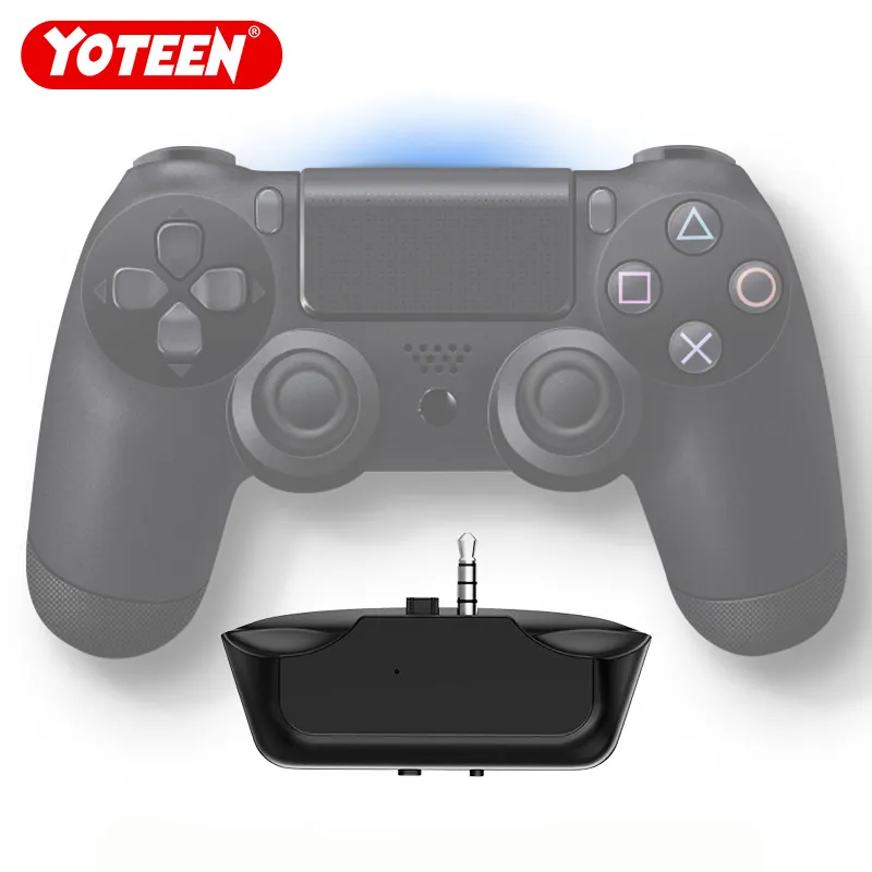 Yoteen för PS4 Dualshock 4 Trådlös Bluetooth 5.0 Audio Receiver Sändare Mini 3.5mm AUX stereoadapter för Bluetooth-headset