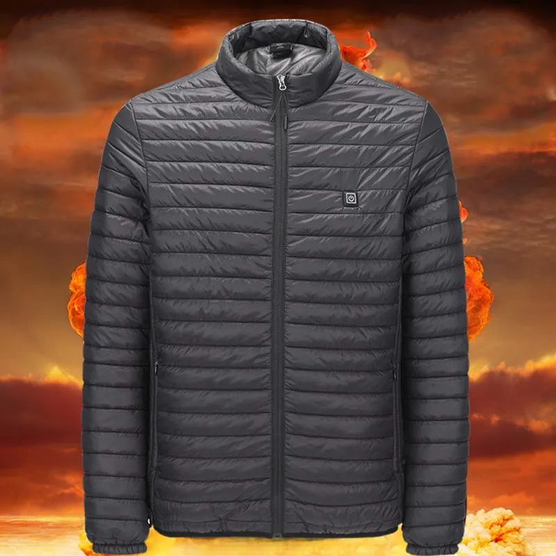 Gros-hiver électrique gilet chauffant thermostat thermique veste chauffante pour le ski chasse vêtements de chauffage chaud interface USB intelligente # G9
