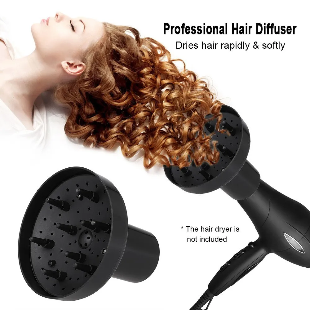 Sèche-Cheveux Diffuseur Capot Coiffure Coup Collecte Vent Droit Séchage Rapide Sèche-Buse Soufflante pour Salon De Coiffure À Domicile Barbier Curling Style