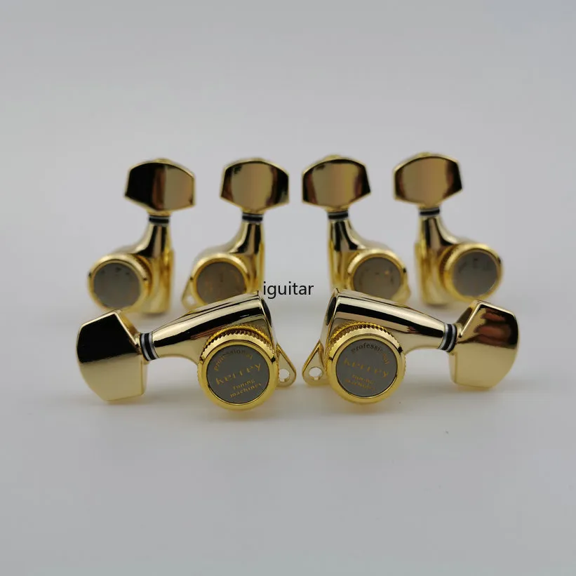 New Style Golden Guitar Locking Tuners Electric Guitar Machine Heads Tuners Lock Guitar Tuning Pegs ( With packaging) in Stock