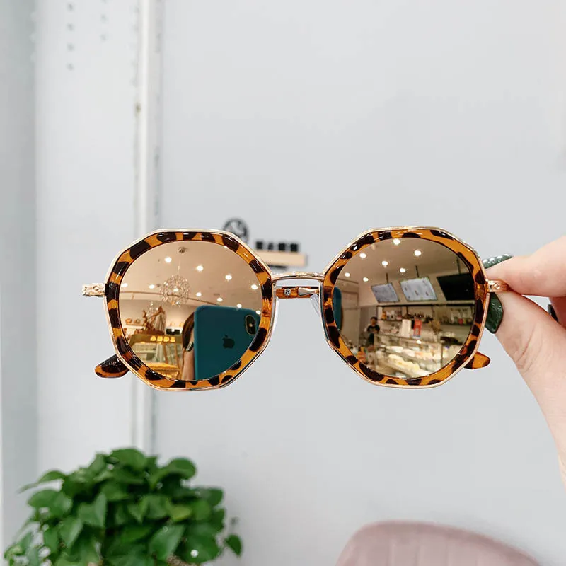 New Fashion kids sunglasses leopard print girls sunglasses ultraviolet-proof kids glasses boys glasses designer accessories A6815