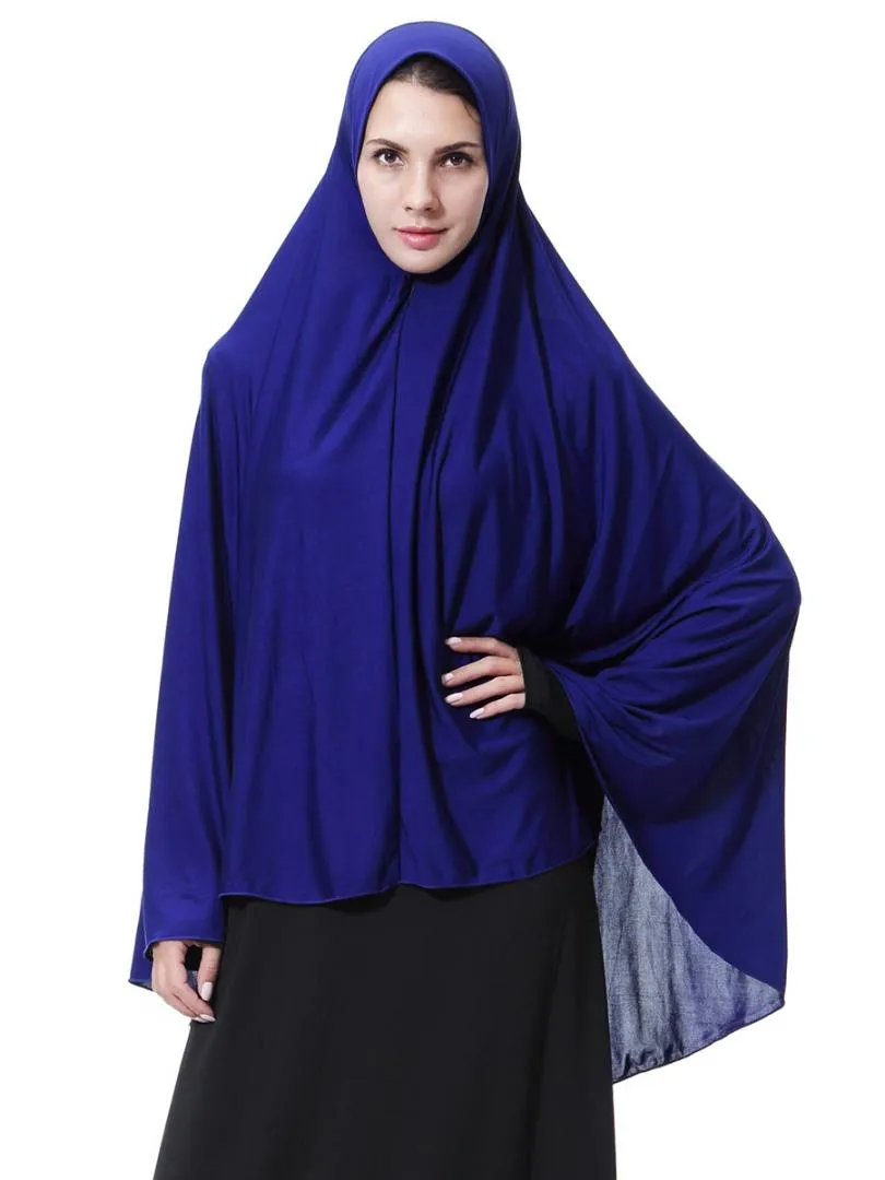 Muslim Black Face Cover Niqab Burqa Motorhuv Islamiska Khimar Kläder Lång Hijab Loop Scarf Dam Huvudduk Abaya Robes Kimono Arab1248m