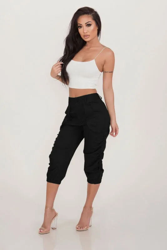 Buy Women Capri Trousers Cropped Pants Ladies 3/4 Three Quarter