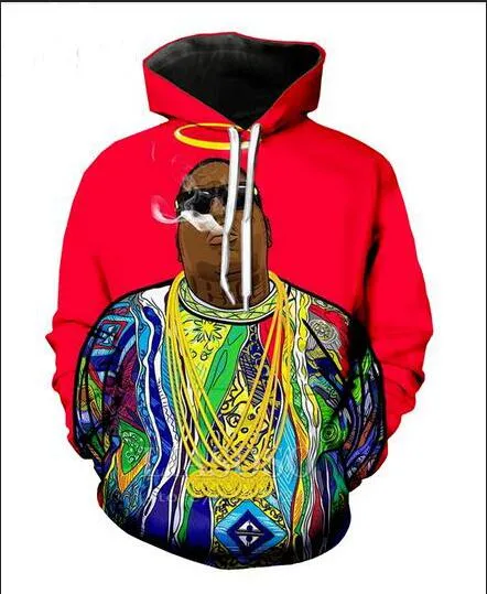 Yeni Moda Harajuku Tarzı 3D Baskı Hoodies Biggie Smalls Erkek Kadın Sonbahar ve Kış Kazak Hoodies Mont BWQ0230