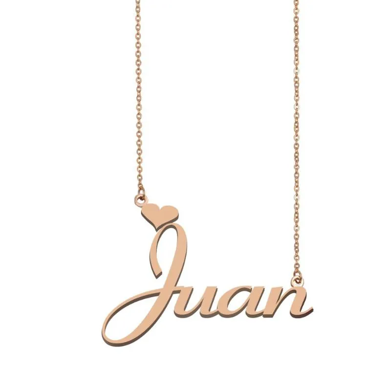Personalisierte Juan-Namenskette für Frauen und Mädchen, beste Freunde, Geburtstag, Hochzeit, Weihnachten, Muttertag, Geschenk