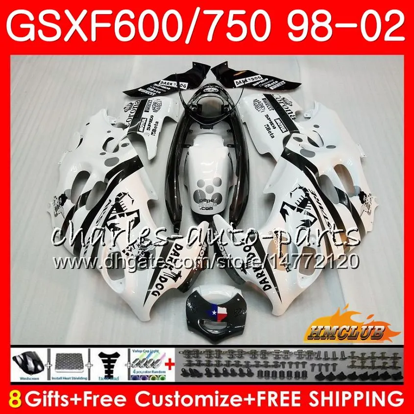 Body For SUZUKI Scorpion black KATANA GSX600F GSXF750 1998 1999 2000 2001 2002 2HC60 GSXF 750 600 GSX750F GSXF600 98 99 00 01 02 Fairing kit