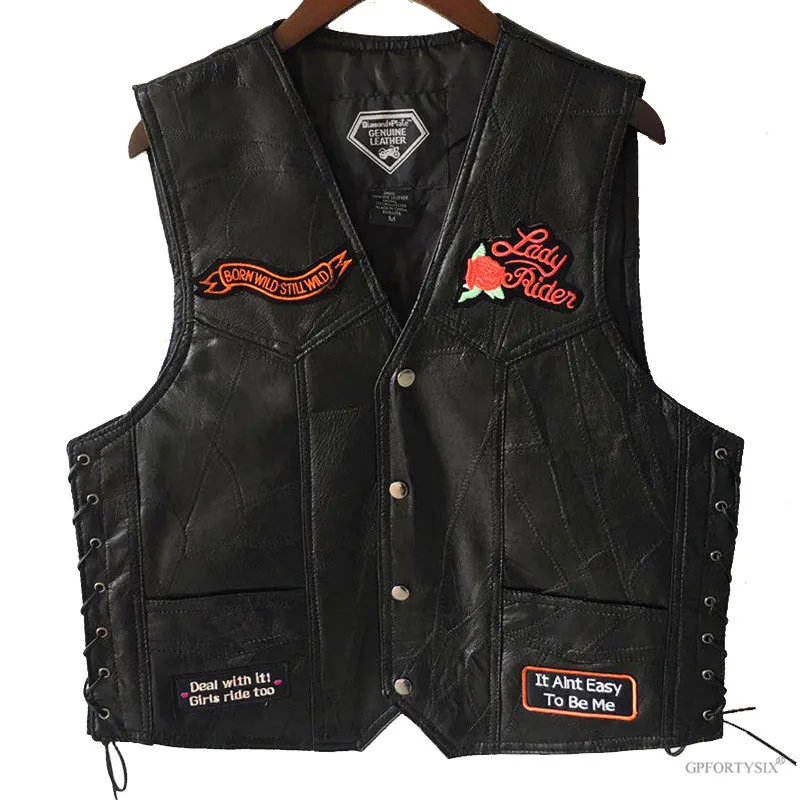 Gilet En Cuir Vintage Taille XL - Année 1984 - Style Moto - Occasion Très Bon état